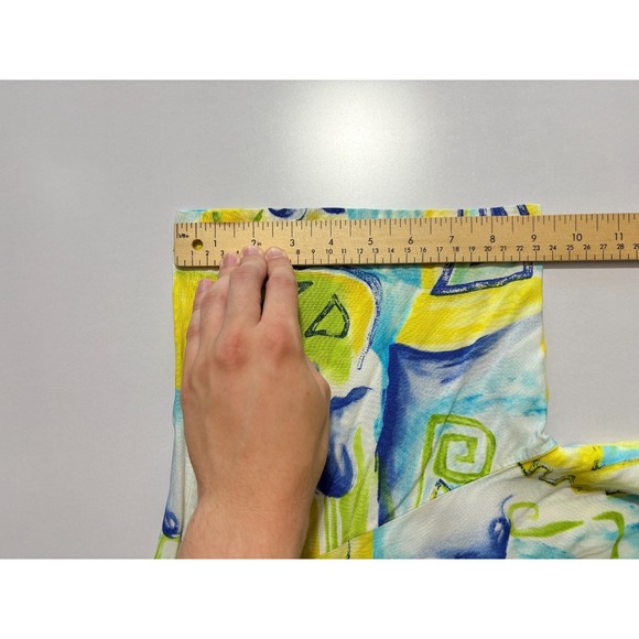 VTG L'Homme Loop Collar Shirt Rayon Abstract Water Color Print Button Up Large - Picture 15 of 15